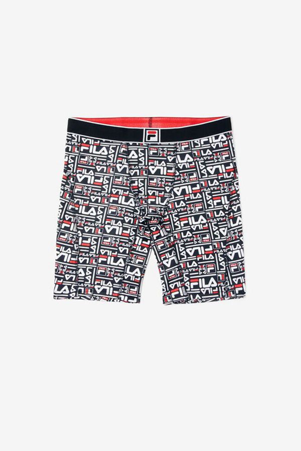 Cuecas Boxer Fila Homem Pretas - Fila Allover Logo Portugal Lisboa,WROK-38409